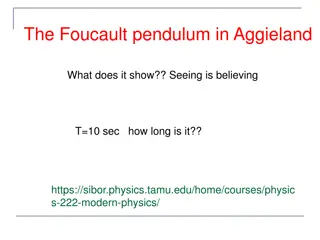 The Foucault pendulum in Aggieland