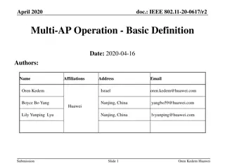 Multi-AP Operation - Basic Definition