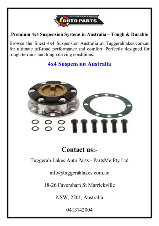 Premium 4x4 Suspension Systems in Australia – Tough & Durable