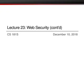 Web Security Overview: Networking, Applications, and Vulnerabilities