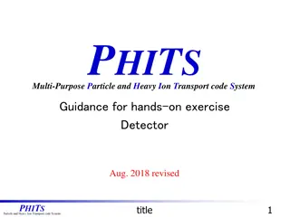 PHITS Multi-Purpose Particle and Heavy Ion Transport Code System Guidance for Hands-On Exercise