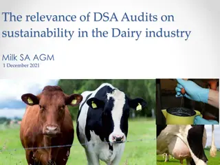 The relevance of DSA Audits on  sustainability in the Dairy industry