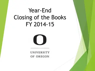 Year-End Closing of the Books FY 2014-15