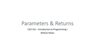 Parameters & Returns