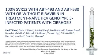 SVR12 Rates in HCV Genotype 3 Cirrhotic Patients