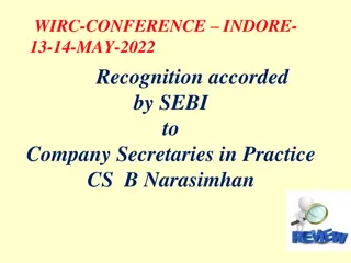 SEBI Recognized Company Secretaries and Compliance Regulations