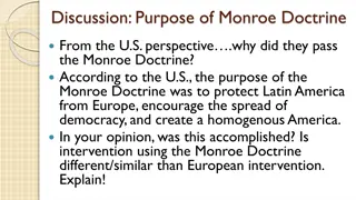 Discussion: Purpose of Monroe Doctrine