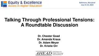 Roundtable Discussion on Professional Tensions