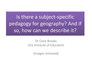 Geography Pedagogy: Subject-Specific Approaches