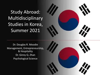 Summer 2021 Multidisciplinary Studies in Korea