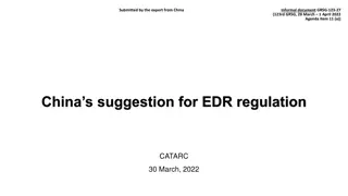 China’s suggestion for EDR regulation