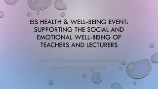 Supporting Social & Emotional Well-being of Teachers & Lecturers