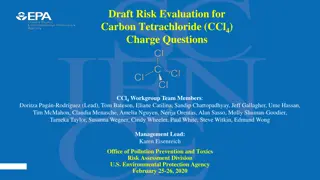 Draft Risk Evaluation for Carbon Tetrachloride - Charge Questions for CCl4 Workgroup