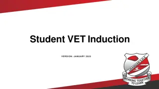 Student VET Induction - Vocational Education and Training Overview