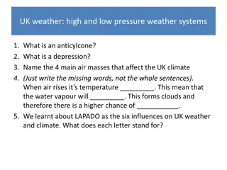 UK weather: high and low pressure weather systems