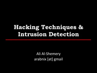 Hacking Techniques & Intrusion Detection Overview