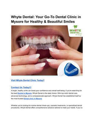 Whyte Dental_ Your Go-To Dental Clinic in Mysore for Healthy & Beautiful Smiles
