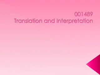 Translation and Interpretation