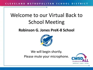 Back-to-School Meeting at Robinson G. Jones PreK-8 School