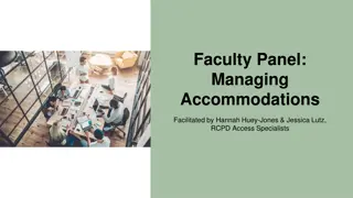 Faculty Panel on Accessibility in Education