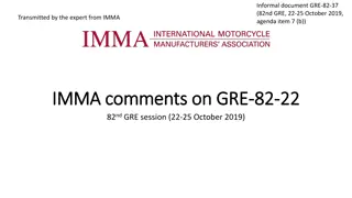 IMMA Comments on Transitional Provisions for Motorcycle DRL Auto-Switch
