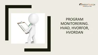 Program Monitoring - What, Why, How