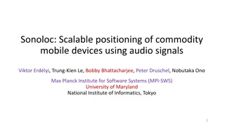 Scalable Positioning of Commodity Mobile Devices Using Audio Signals