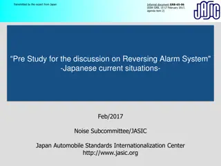 Reversing Alarm System Standards in Japan