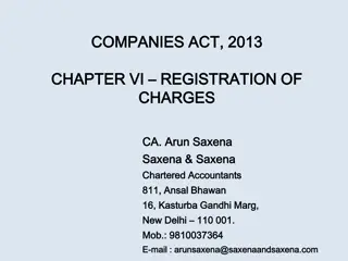 Registration of Charges under Companies Act, 2013