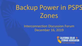 Backup Power in PSPS Zones - Interconnection Discussion Forum