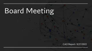 Board Meeting CAO Report & Academic Performance Analysis
