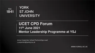 UCET CPD Forum: Mentor Leadership Programme at YSJ