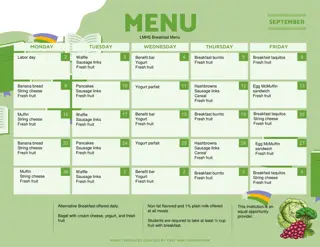 LMHS & LMUSD Breakfast and Lunch Menus
