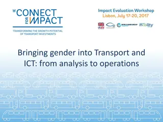 Bringing gender into Transport and  ICT: from analysis to operations