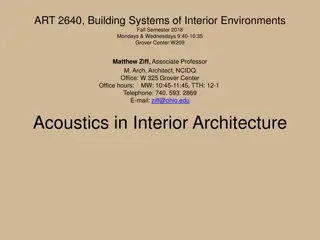 Acoustics in Interior Environments: Design & Perception