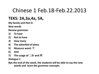 Chinese Language Learning Feb. 18-22, 2013