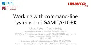 Working with command-line systems and GAMIT/GLOBK