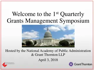 1st Quarterly Grants Management Symposium Highlights