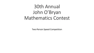 30th Annual Math Contest: Speed Competition & Challenging Problems