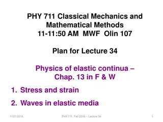 Physics of Elastic Continua - Stress, Strain, and Waves