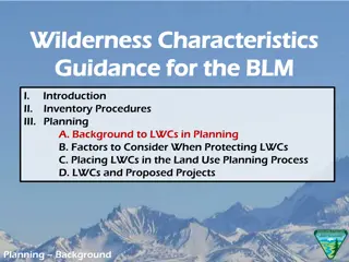 Wilderness Characteristics Guidance for BLM