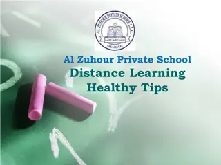 Healthy Tips for Distance Learning Wellness