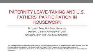 Paternity Leave and Fathers' Housework Participation