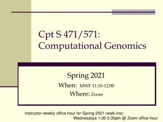 Computational Genomics: Algorithms and Data Structures