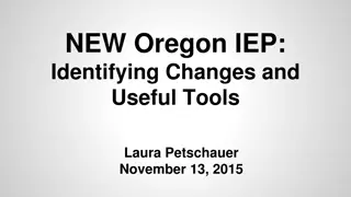 New Oregon IEP Changes and Tools