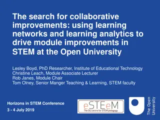 Collaborative Improvements Driving Module Enhancements in STEM at Open University