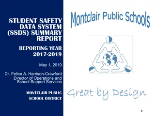 Montclair Public Schools Student Safety Data System (SSDS) Overview