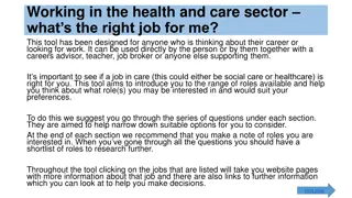 Choosing a Career in Health and Care
