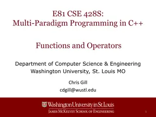 Multi-Paradigm Programming in C++: Functions and Operators