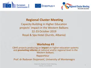 CBHE Projects Impact in Western Balkans: Promoting Reforms & Innovations